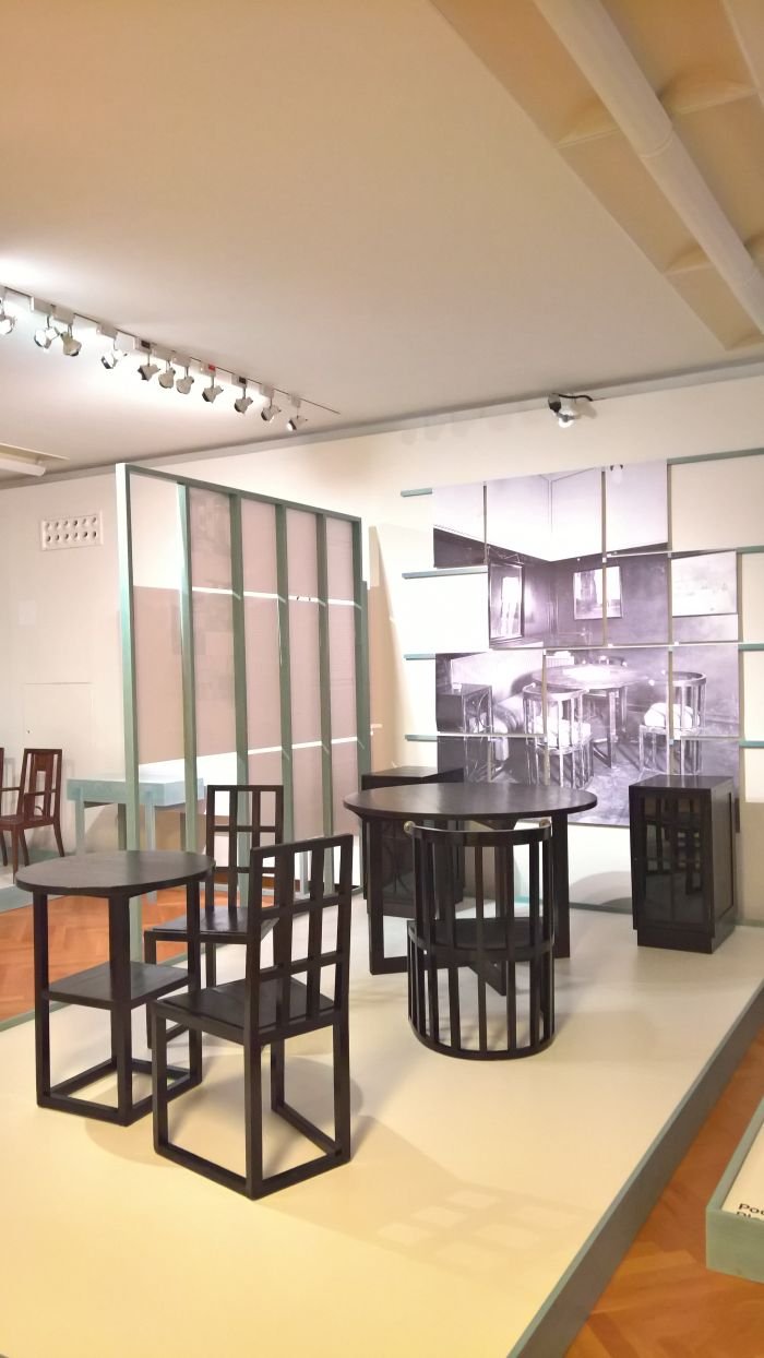 Imperial-Royal court and state printers furnishings by Josef Hoffmann, as seen at Wagner, Hoffmann, Loos and Viennese Modernist Furniture Design. Artists, Patrons, Producers