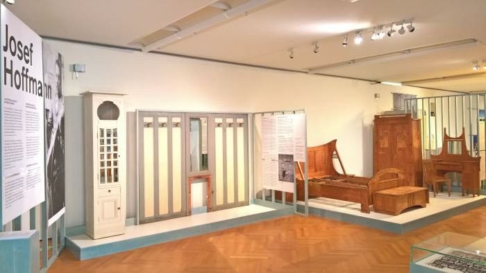Josef Hoffmann, as seen at Wagner, Hoffmann, Loos and Viennese Modernist Furniture Design. Artists, Patrons, Producers
