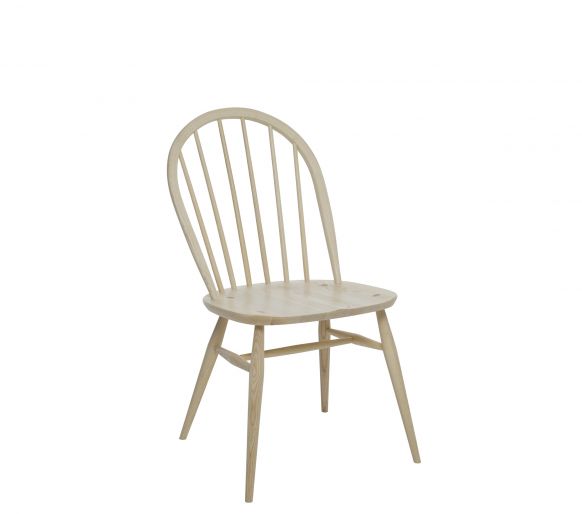 The Ercol Windsor Chair, a design from 1877, employed in the 1943 Utility Furniture catalogue, still on sale today....