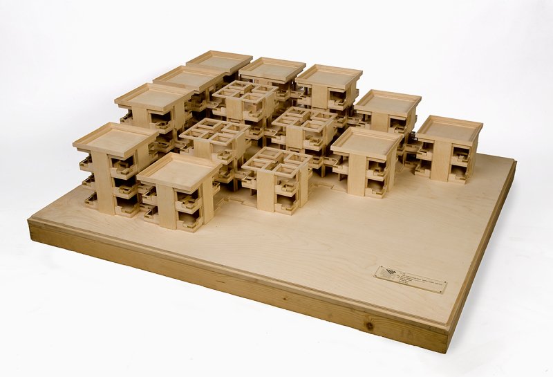 The Centraal Beheer Office Building, Apeldoorn, by Herman Hertzberger. As a model (Het Nieuwe Instituut via https://commons.wikimedia.org)