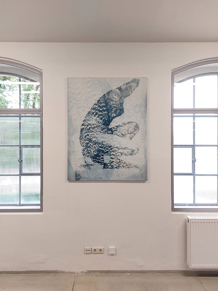 Crouching Aphrodite by Klara Meinhardt, as seen in Fabric Visions // Textile Visionen, the Esche Museum, Limbach-Oberfrohna