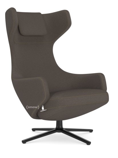 Grand Repos Lounge Chair, Chair Grand Repos, Fabric Cosy 2 Nutmeg, 45 cm, Basic dark