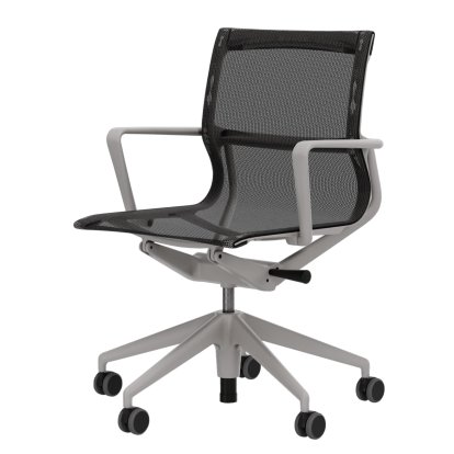 Physix, TrioKnit black pearl, Plastic, soft grey, Soft castors for hard floor surfaces