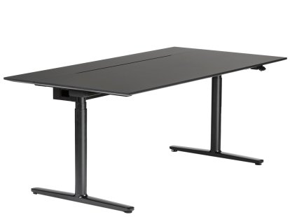 Level Lift Pure Desk, 140 x 80 cm , Black / basalt