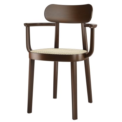 118 F Chair, Walnut stained beech / natural