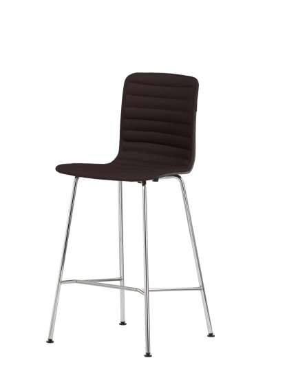 HAL Ply Bar Stool, Dark oak, Kitchen version: 660 mm, Plano brown