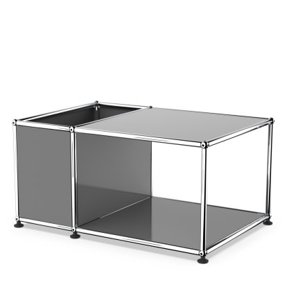 USM Haller Side Table with Storage, Mid grey RAL 7005, 50 cm
