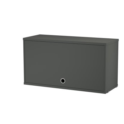 String System Cabinet With Flip Door, W 78 cm / Dark grey