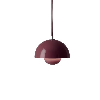 Flowerpot VP10 Pendant Lamp, Dark plum
