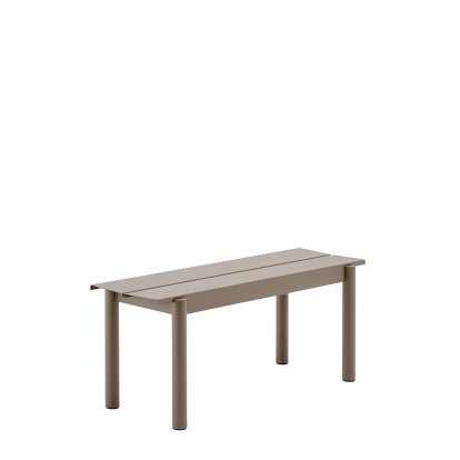 Linear Steel Bench , L 110 x W 39 cm, Taupe