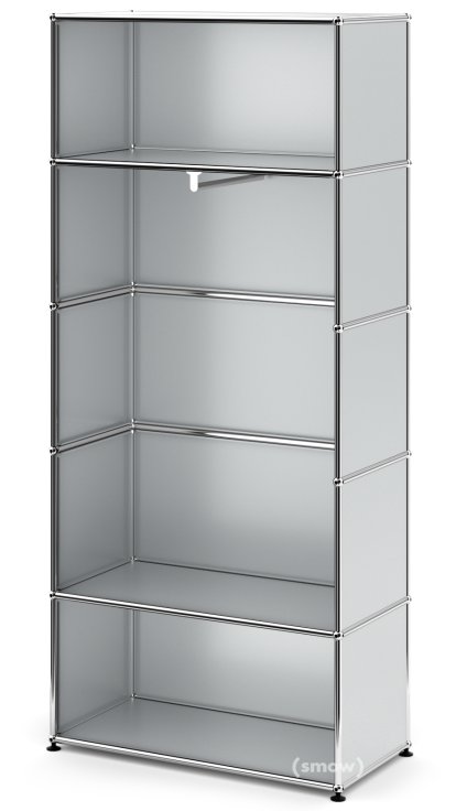 USM Haller Clothes Rack M with Rail, Model 1, USM matte silver
