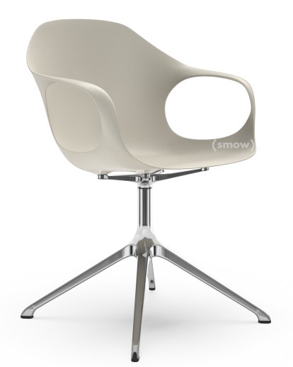 Elephant Swivel Chair, Beige, Polished aluminium