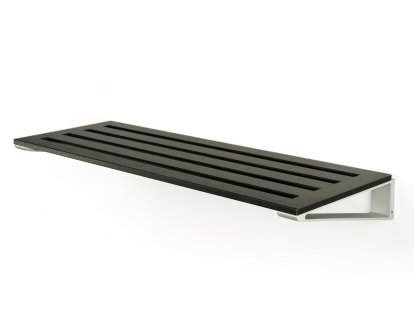 Knax Shoe Rack, Shoe Rack 8 (80 cm), Black stained oak, Grey