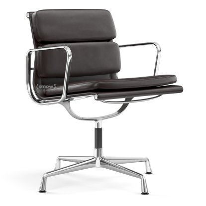 Soft Pad Group EA 207 / EA 208, EA 208 - swivelling, Chrome-plated, Leather Standard chocolate, Plano brown