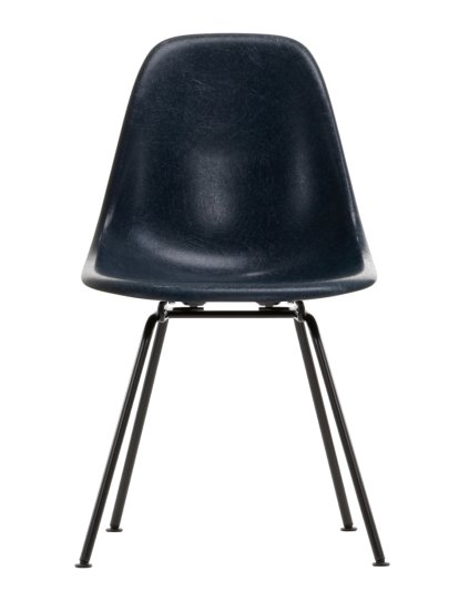 Eames Fiberglass Chair DSX, Eames navy blue, Powder-coated basic dark smooth