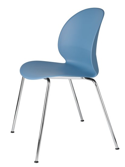 N02 Chair, Light blue, Chrome