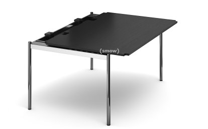 USM Haller Table Advanced, 150 x 100 cm, 06-Black lacquered oak, Without hatch