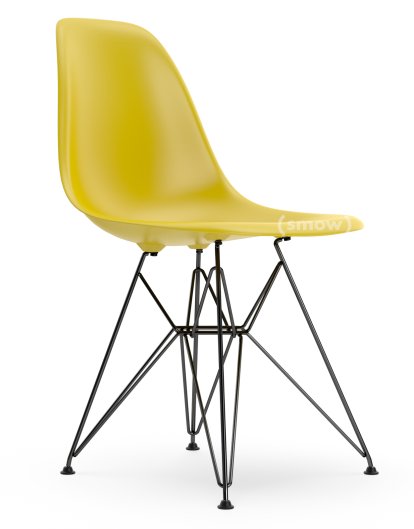 Eames Plastic Side Chair DSR, Mustard, Without upholstery, Without upholstery, Standard version - 43 cm, Coated basic dark