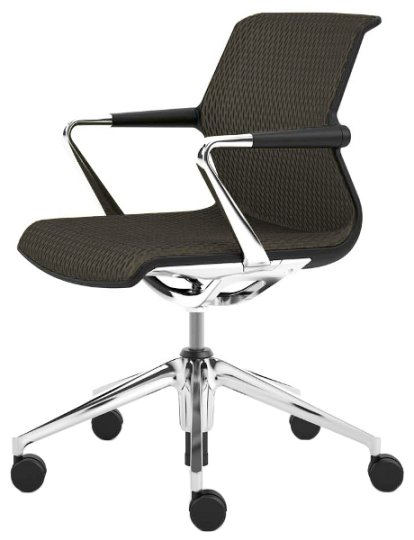 Unix Chair with Five Star Base, Diamond Mesh dimgrey, Basic dark