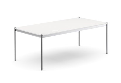 USM Haller Table, 200 x 100 cm, MDF (USM colours), Pure white RAL 9010