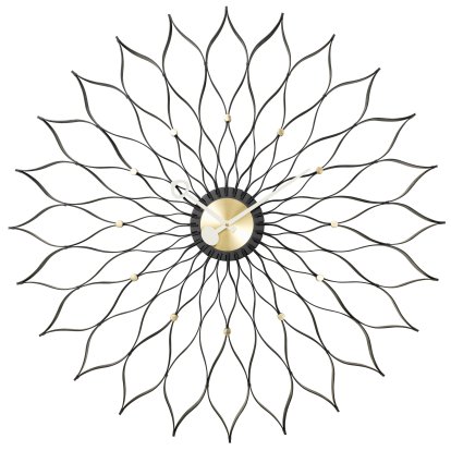 Sunflower Clock Black