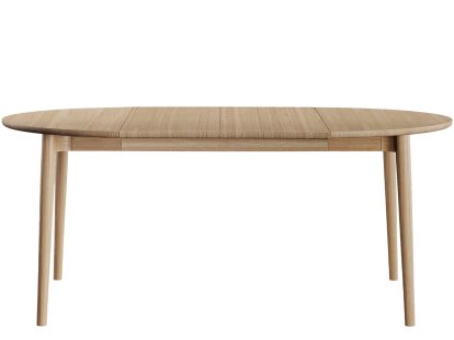 Expand Dining Table Circular, Light oiled oak, With 2 extension plates (+100 cm)