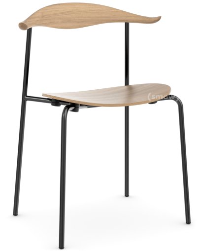 CH88T Chair, Black powder coating, White oiled oak