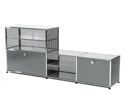 USM Haller coat rack/bench type 2, Mid grey RAL 7005