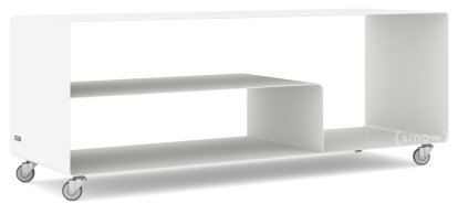Sideboard R 111, Self-coloured, Pure white (RAL 9010), Industrial castors