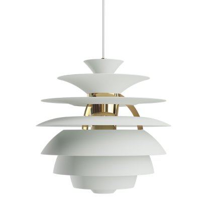 PH Snowball Pendant Lamp, Dusty green / Brass