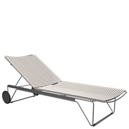 Click sun lounger, Muted White, Without cushion