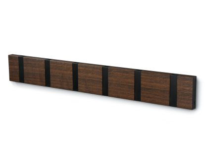 Knax, 6 hooks, Black, Tobacco oak oiled