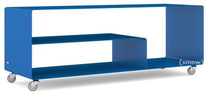 Sideboard R 111, Self-coloured, Gentian (RAL 5010), Industrial castors