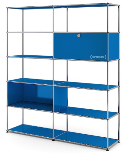 USM Haller Living Room Shelf L, Gentian blue RAL 5010