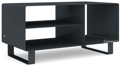 HiFi Lowboard R 104, Anthrazite grey (RAL 7016), Sledge base lacquered in same colour as unit exterior