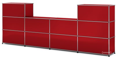 USM Haller Counter Type 3, USM ruby red, 35 cm