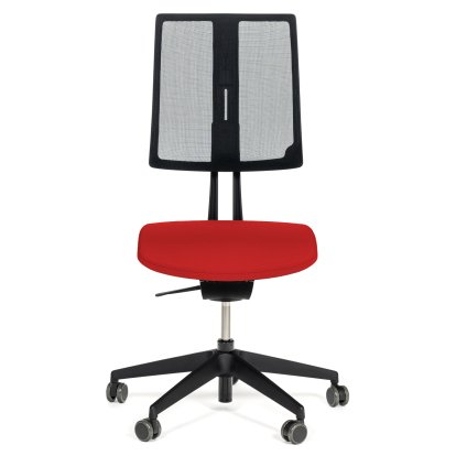Equo Office Svivel Chair, Black, Net, Xtreme Plus (PG0), Red YS079, C30 KST with seat depth adjustment, Standard 100 mm, Wthout armrests, With soft castors