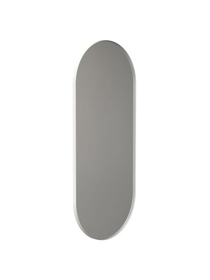 Unu Mirror oval, H 140 x W 60 cm, White matt