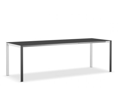 Thin-K Dining Table, Black, Aluminium grey