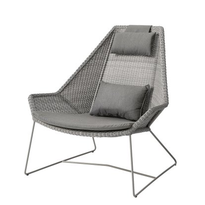 Breeze Highback Lounge Chair, Taupe, Natté - Taupe