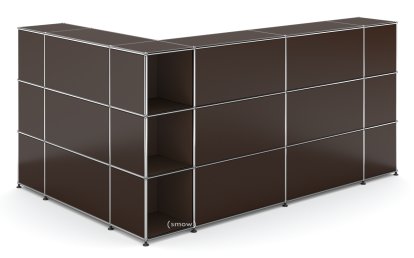 USM Haller Counter Type 4, USM brown, Corner open