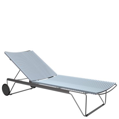 Click sun lounger, Dusty light blue, Without cushion