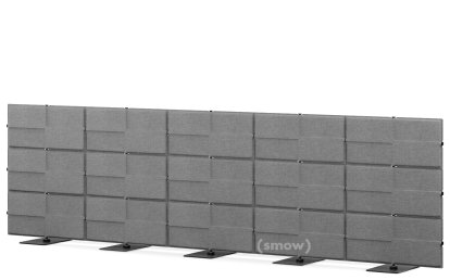 USM Privacy Panels Acoustic Wall, 3,75 m (5 elements), 1,09 m (3 elements), Anthracite