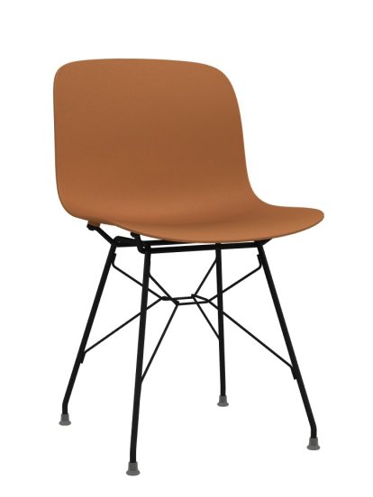 Troy Chair, Brown, Black lacquered