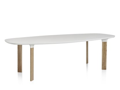 Analog Table, White laminate, legs oak, 245 x 105 cm