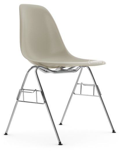 Eames Plastic Side Chair DSS / DSS-N, Pebble, Without upholstery, Without upholstery, With linking element (DSS)