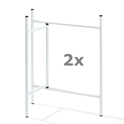 Eiermann 3 Trestle (Set of 2), 58 cm, 78 cm, White