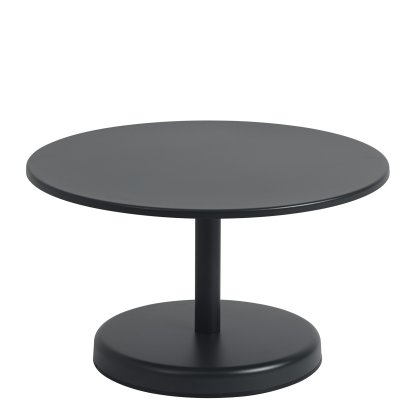 Linear Steel Coffee Table, Ø 70 x H 40 cm, Black