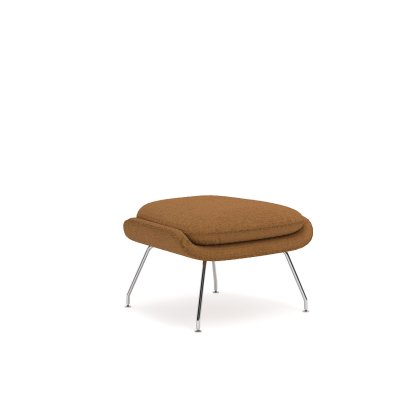 Womb Ottoman, Middle (H 35cm / W 53cm / D 44cm), Fabric Curly - Mustard