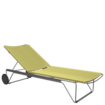 Click sun lounger, Lemon zest, Without cushion
